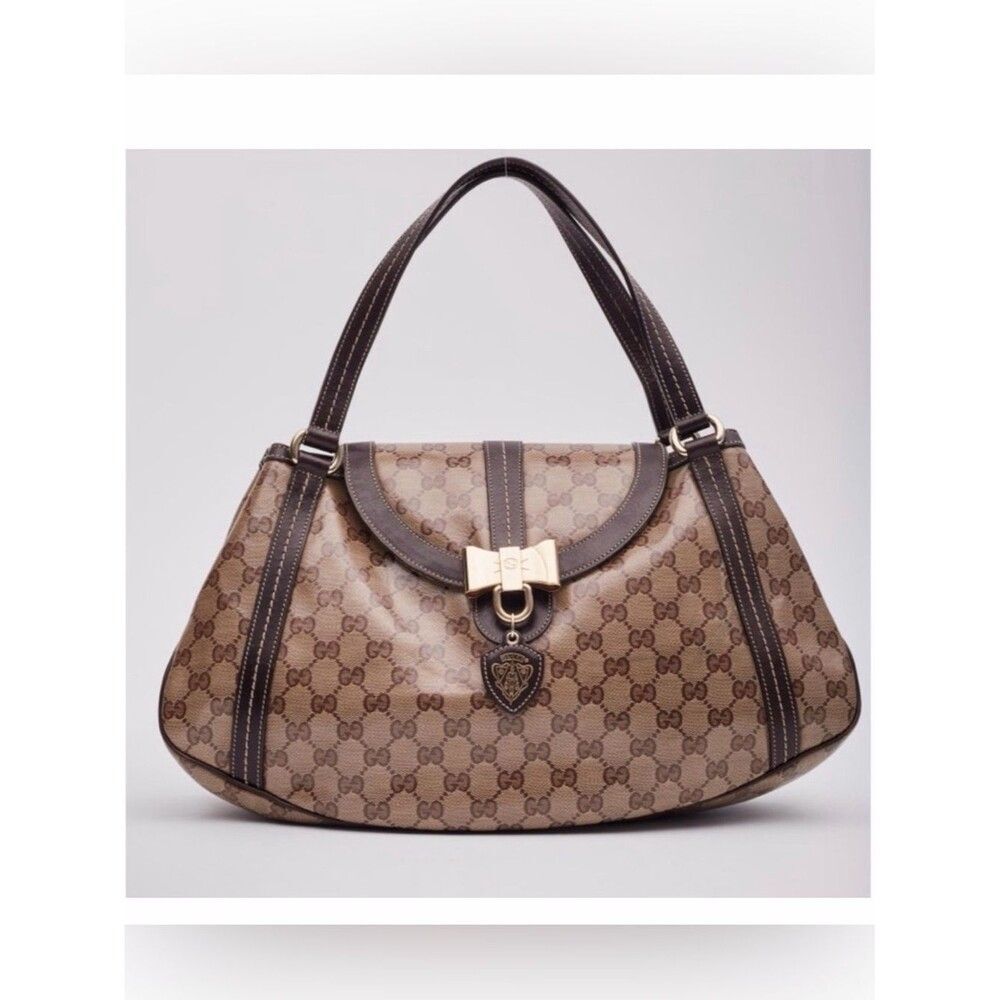 Vintage Gucci GG Crystal Duchessa Flap Shoulder Bag